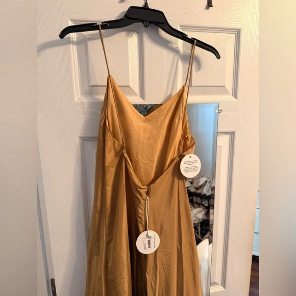 NWT Staud Maxi Leonardo Gown in Fawn size 2 - Picture 6 of 9